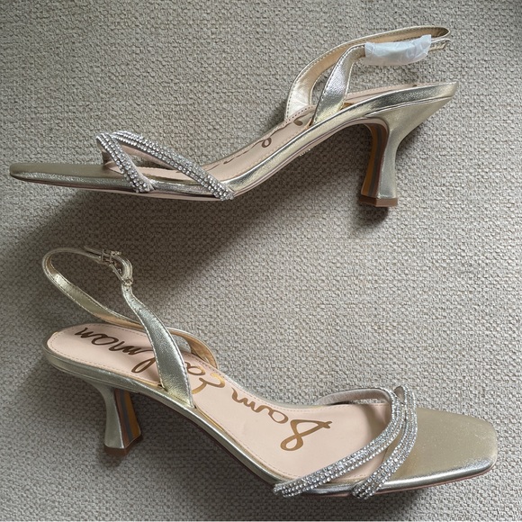 Sam Edelman Ronan Gold Strappy Sandals - Picture 8 of 15